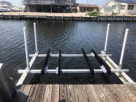 Boatlift-converted-into-dual-Jet-Ski-lift-Forked-Rive